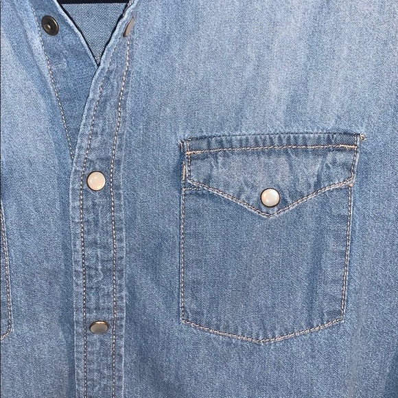 Denim Button Down Shirt - Picture 3 of 5